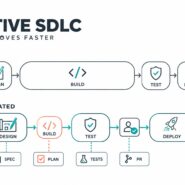 AI-Native SDLC แบบ minimal เปรียบเทียบ workflow แบบ human-paced และ agent-accelerated ตั้งแต่ Plan ถึง Maintain